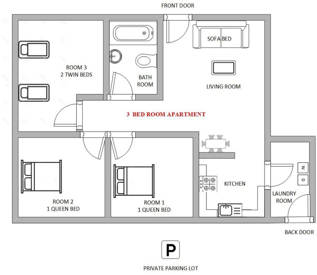 1 Or 3 Bedroom Apartment With Full Kitchen 佩吉 外观 照片